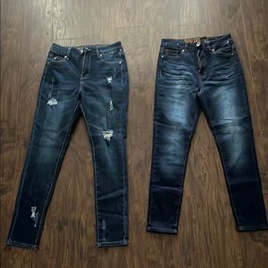 VIP Blue Skinny Jeans with Distressed Details